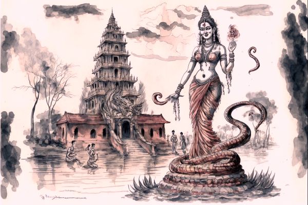 The Story of Manasa Devi the Naga Goddess of Bhagirathi
