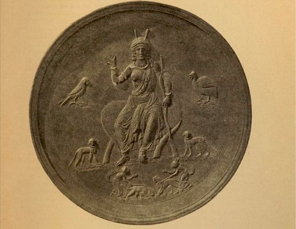 An Ancient Greek Artist Engraves Bharata-Mata on a Silver Dish in Lampsacos 
