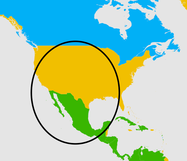 The most popular languages in the United States and Mexico.