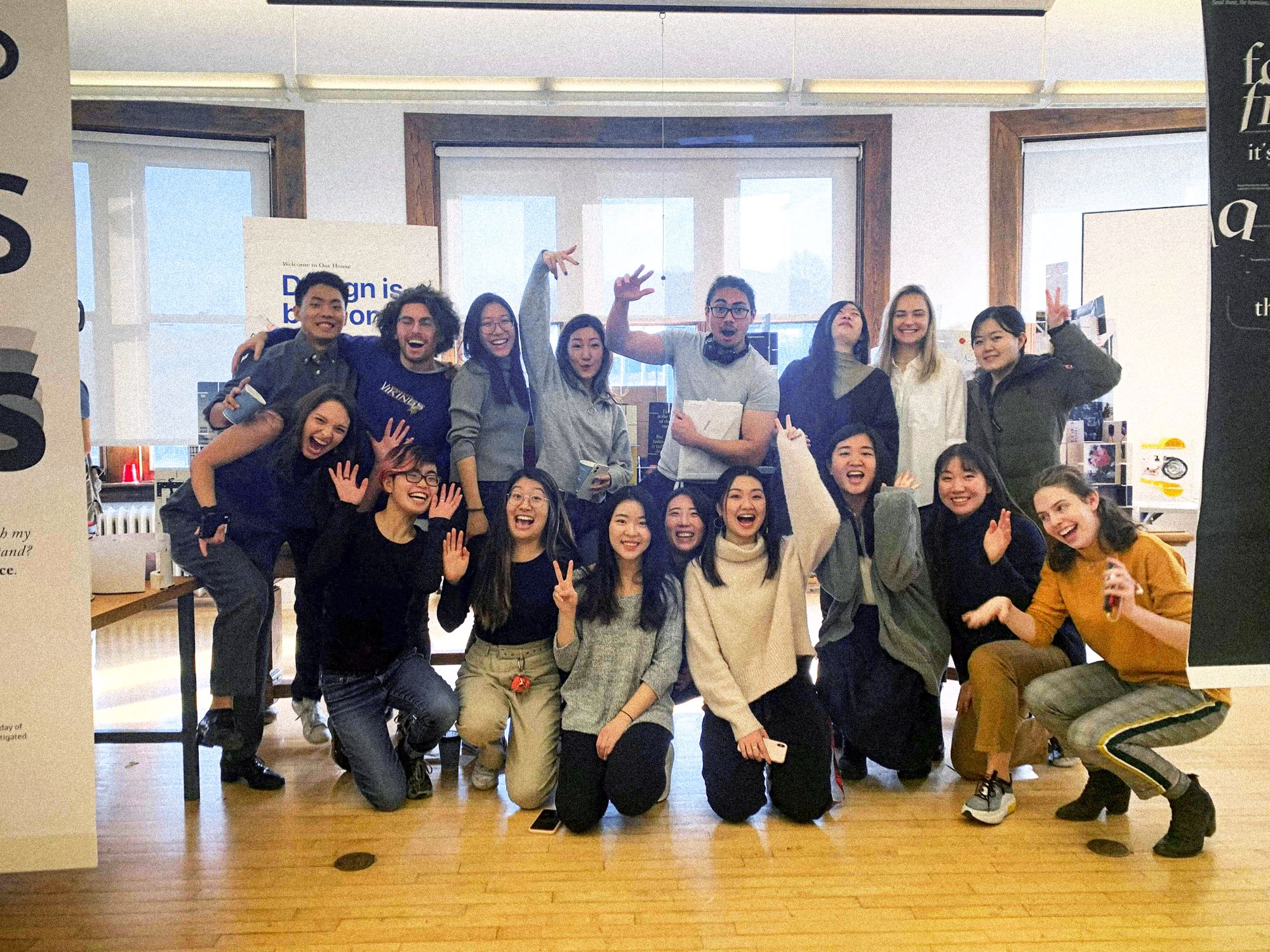 Robert Managad with the Carnegie Mellon communications design class of 2021