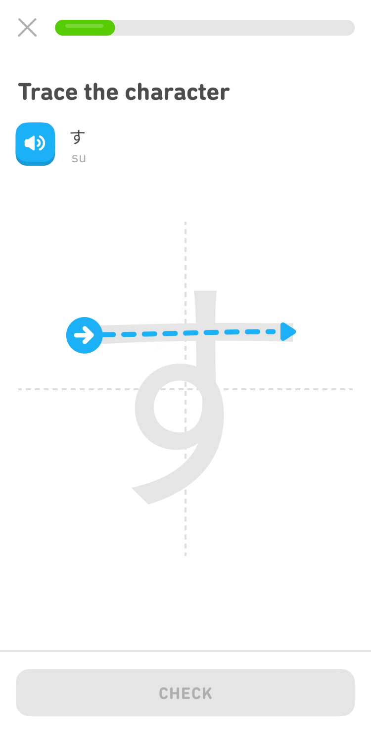 Imagen de un reto en inglés para unir los símbolos en japonés con el sonido