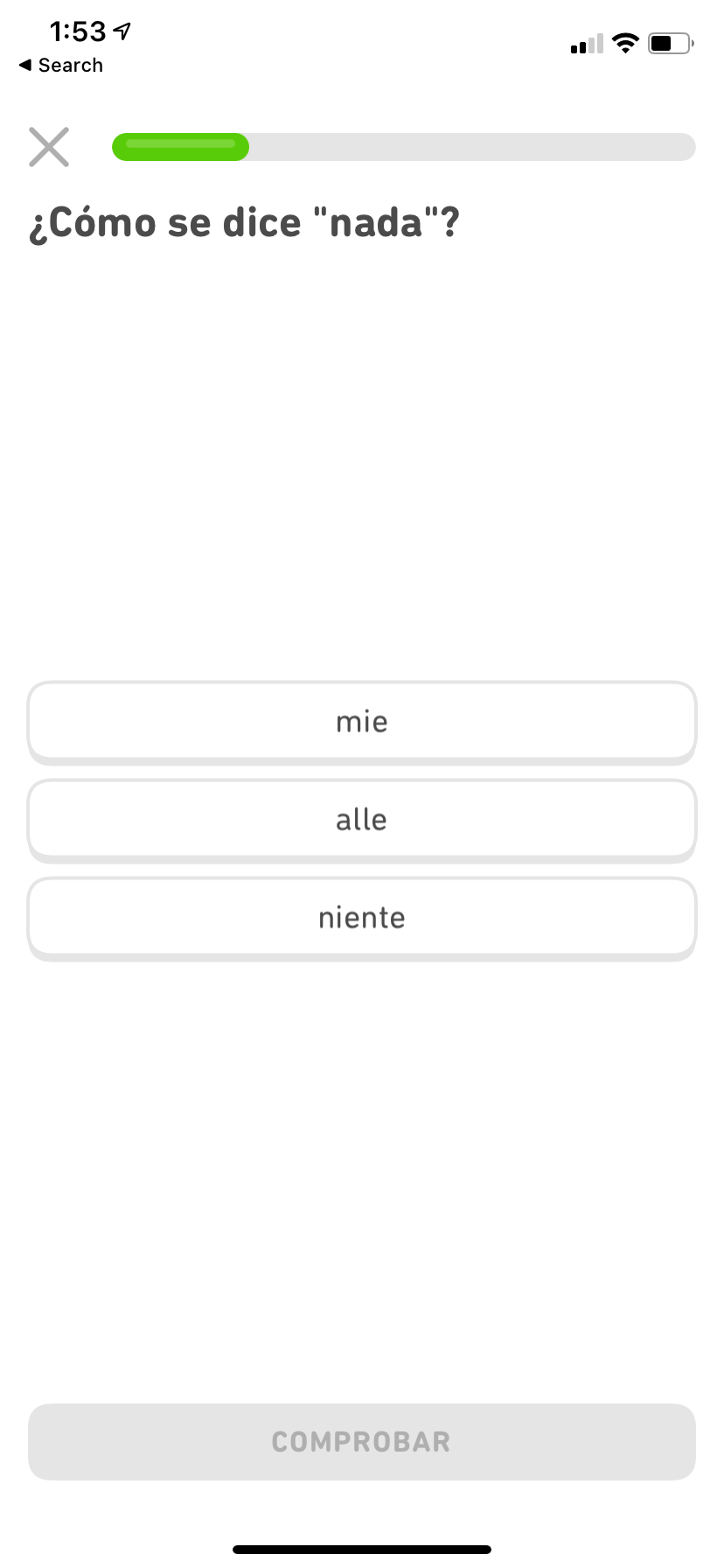 Ejercicio normal sin indicador