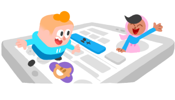 Junior and Zari popping out of a phone screen and waving to each other