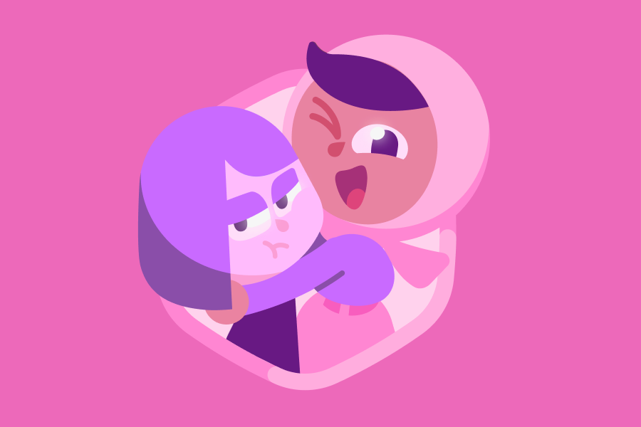 Illustration de Zari serrant Lily dans ses bras malgré l'apparente indifférence de cette dernière