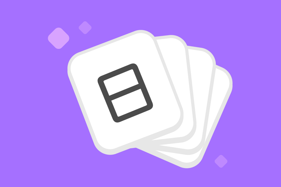 Illustration of a pile of flashcards with a Japanese character on the top one