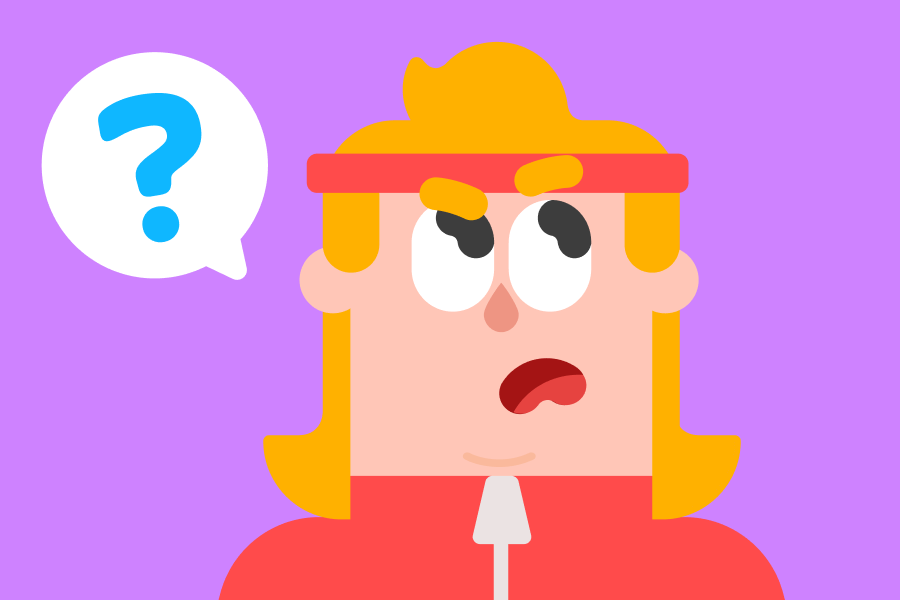 Illustration of Eddy looking confused with a question mark above his head