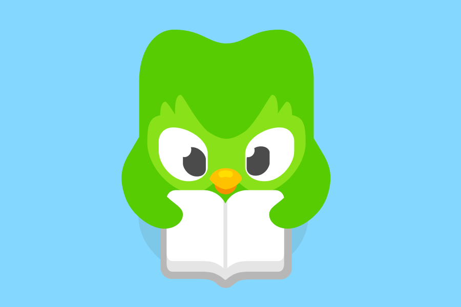 Illustration of Duo the owl reading a book