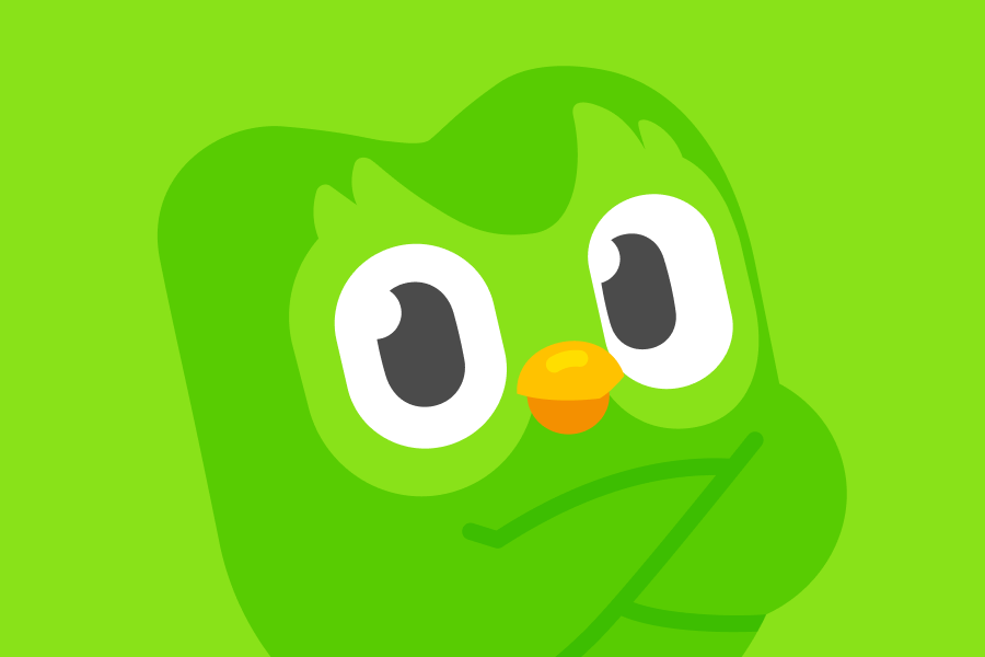Illustration of Duo the owl with his arms folded, looking happy