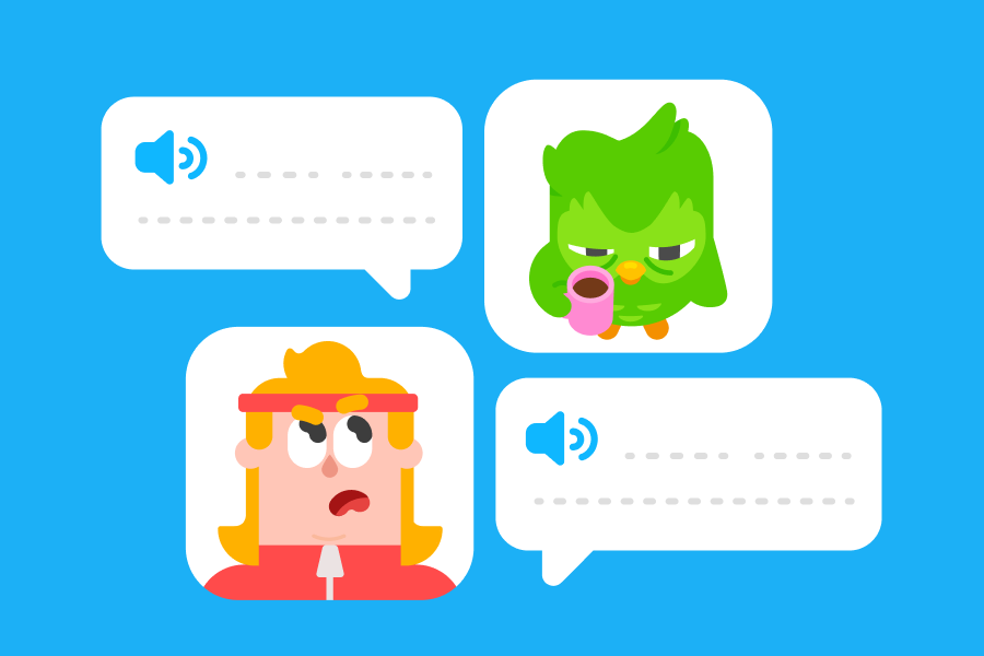 Illustration of a conversation between Duo, who is exhausted and has a cup of coffee, and Eddy, who looks at him curiously