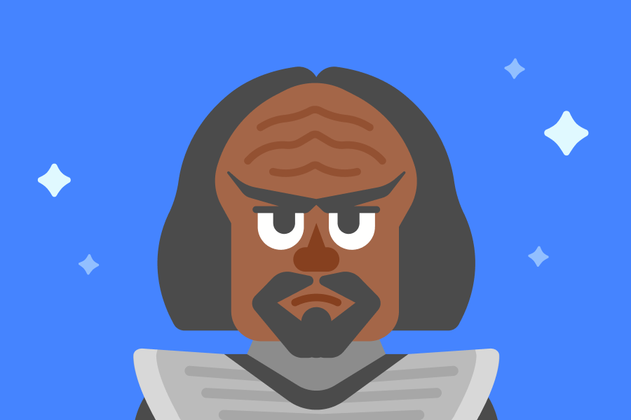 Ilustración de un klingon de Star Trek