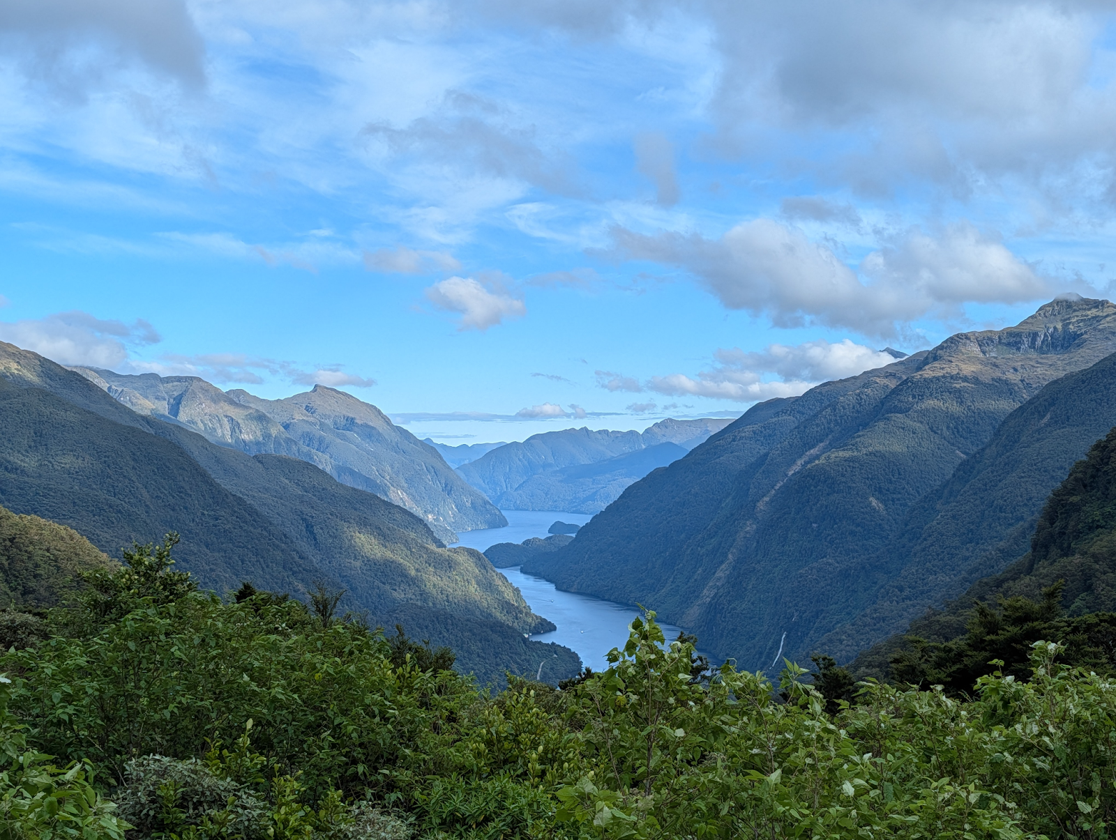 A view of Doubtful Sound, a fiord in the far southwest of New Zealand.