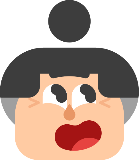 Alt: Duolingo character Lucy with her mouth open wide