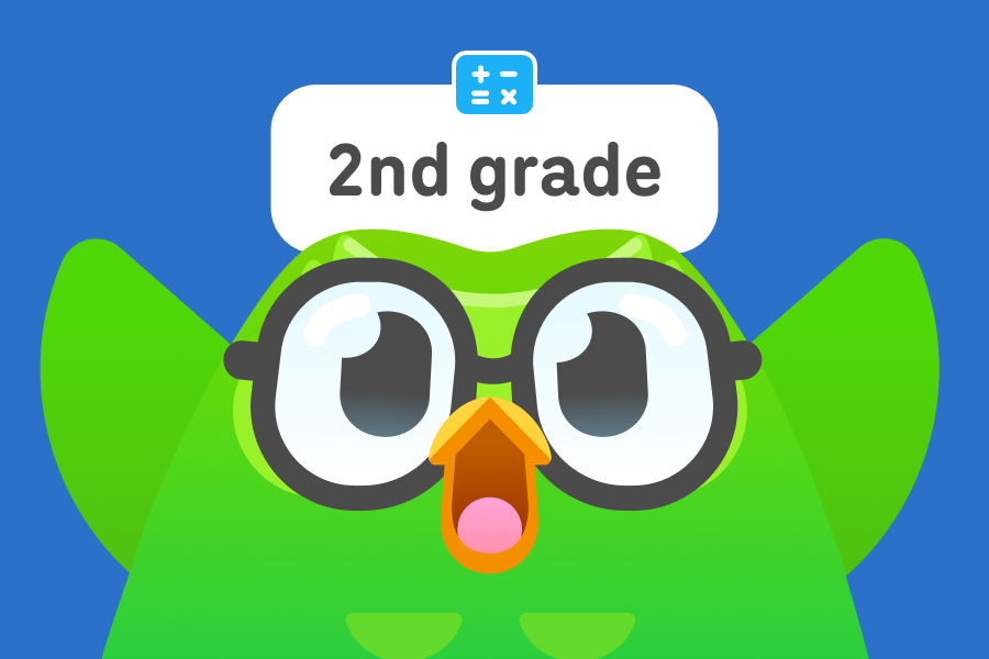 Illustration of Duo the owl, viewed from below, wearing glasses with his wings raised upward.