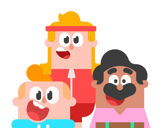 Alt: Duolingo character Lucy with her mouth open wide