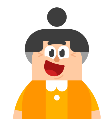 Alt: Duolingo character Lucy with her mouth open wide