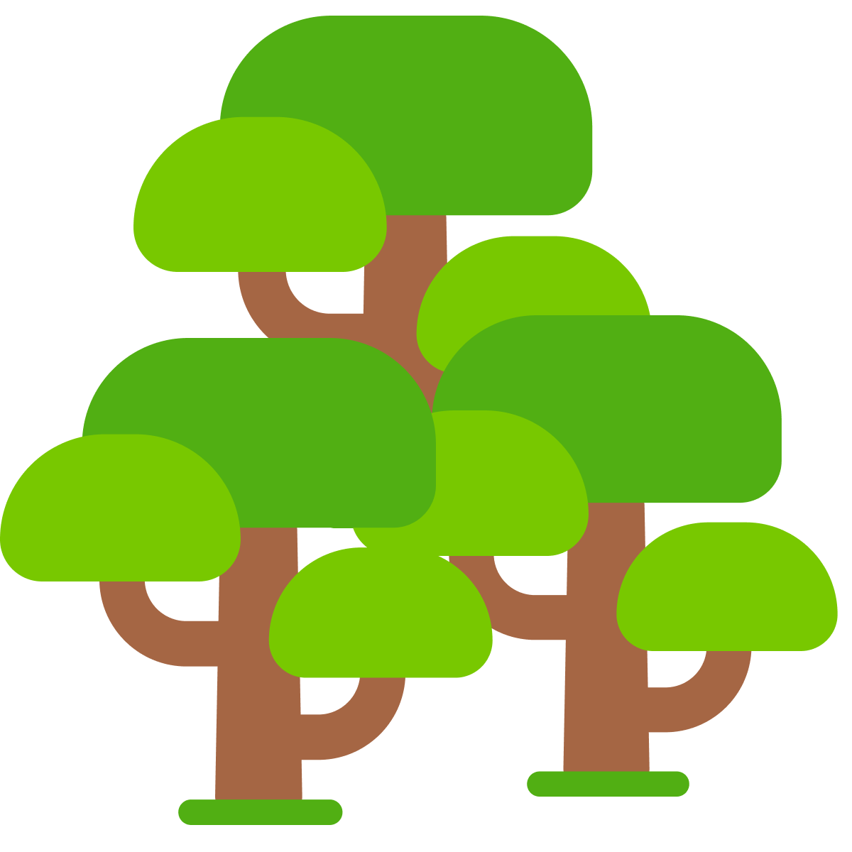 Illustration of multiple trees