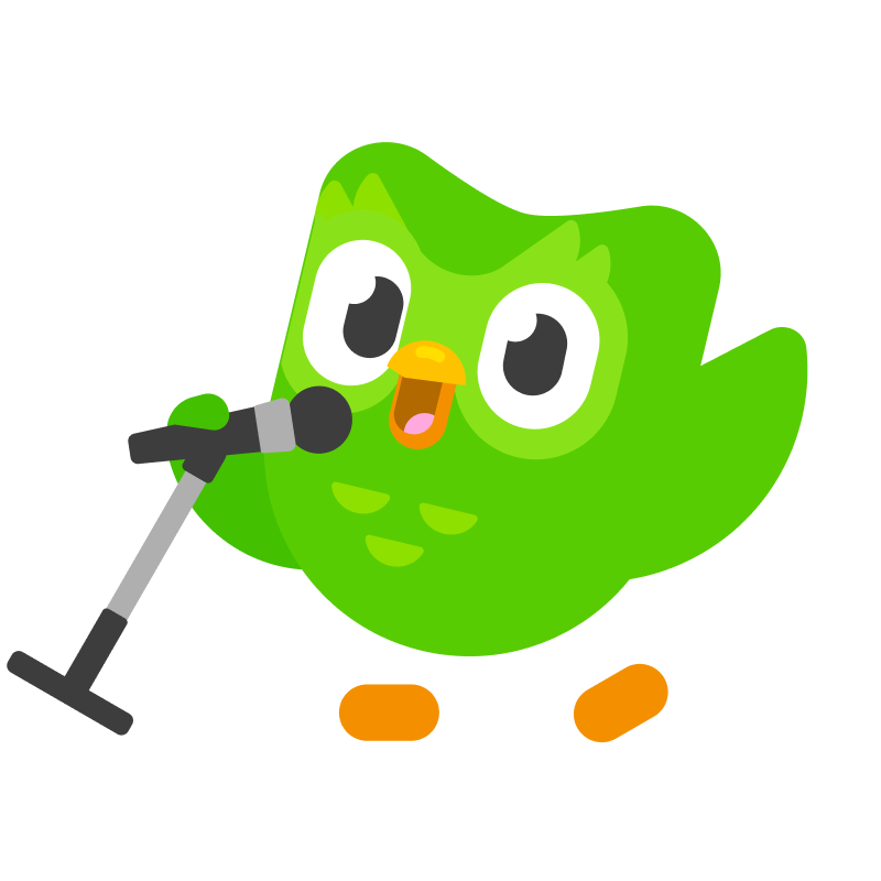 Illustration of Duo the owl speaking into a microphone