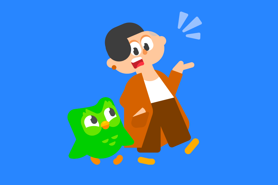 Ilustração do Duo e da Lin andando juntos e conversando.