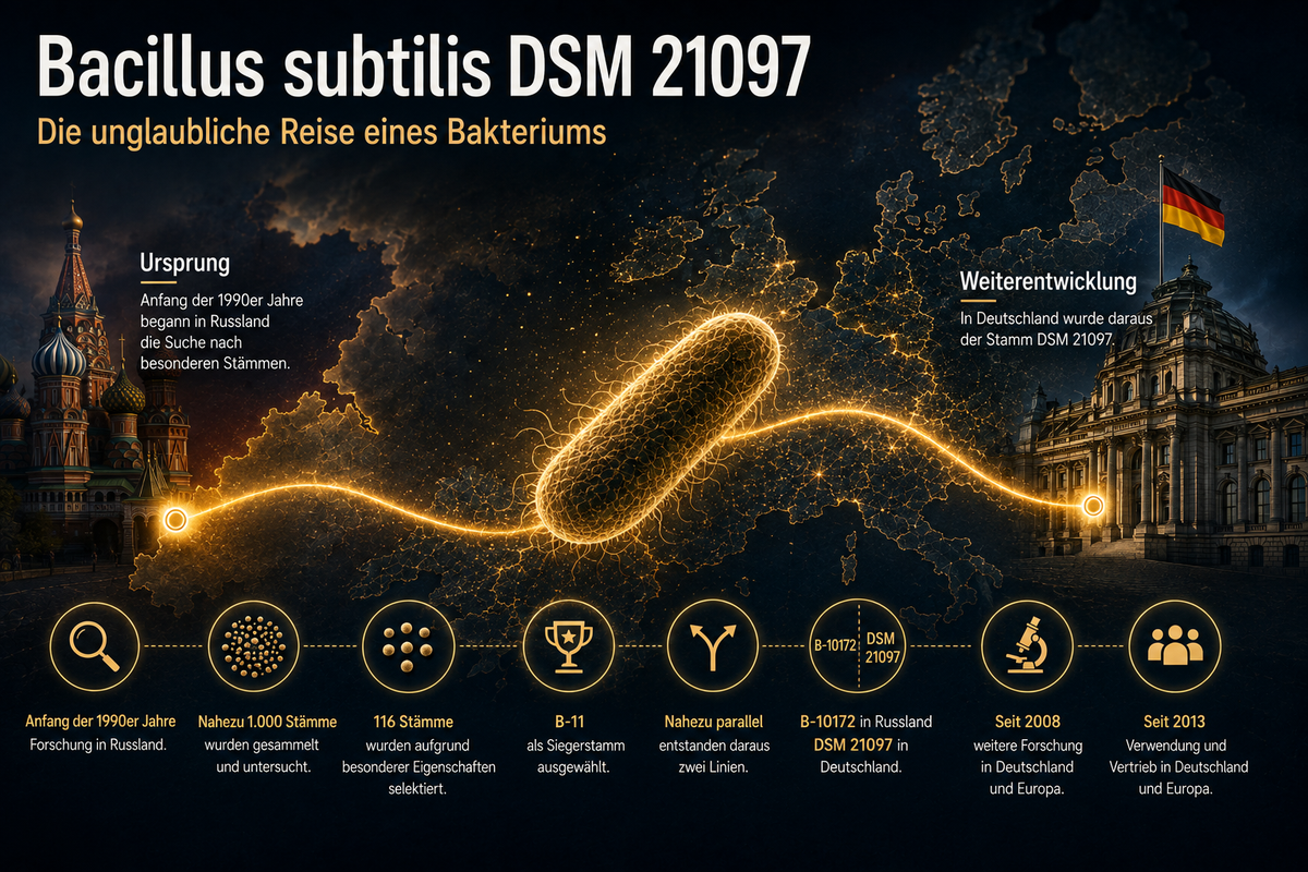 Bacillus subtilis DSM 21097: Die unglaubliche Reise einer Mikrobe
