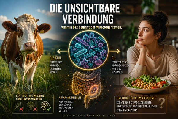 Die Kuh frisst kein Fleisch. Woher bekommt sie ihr Vitamin B12?