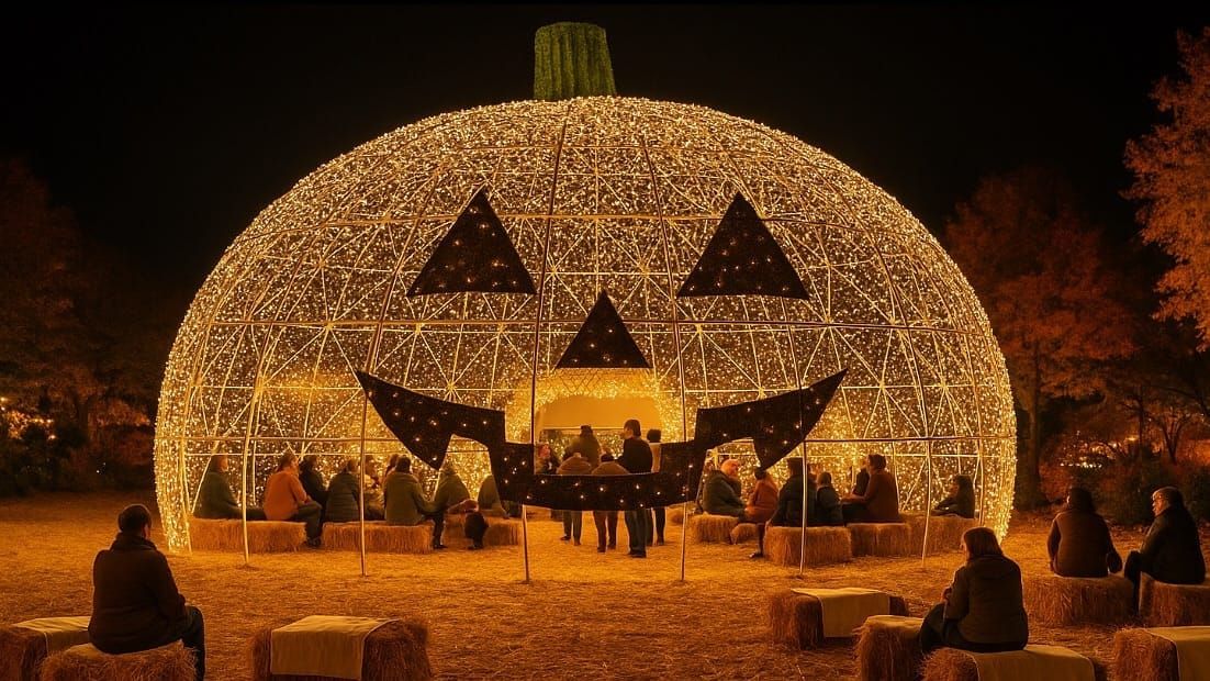 Festival de Halloween combina show de luzes, abóboras e sustos em experiência única