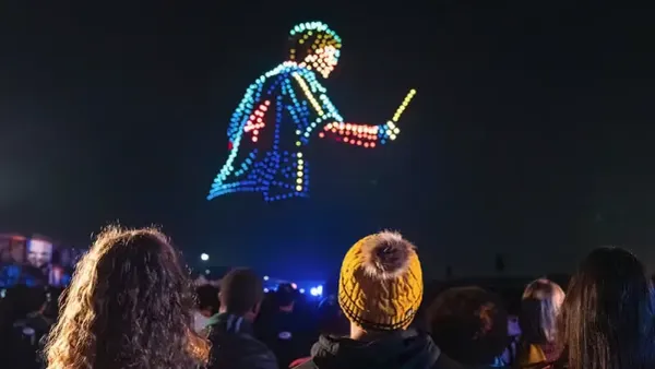 Mundo de Harry Potter ganha vida no céu com espetáculo de 1.200 drones