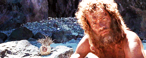 Image result for cast away, tom hanks long beard gifs