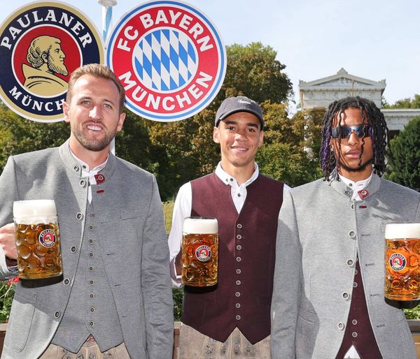Bavarian Spirit: Football, Beer, and Tradition as Bayern Munich Squad Celebrate Oktoberfest