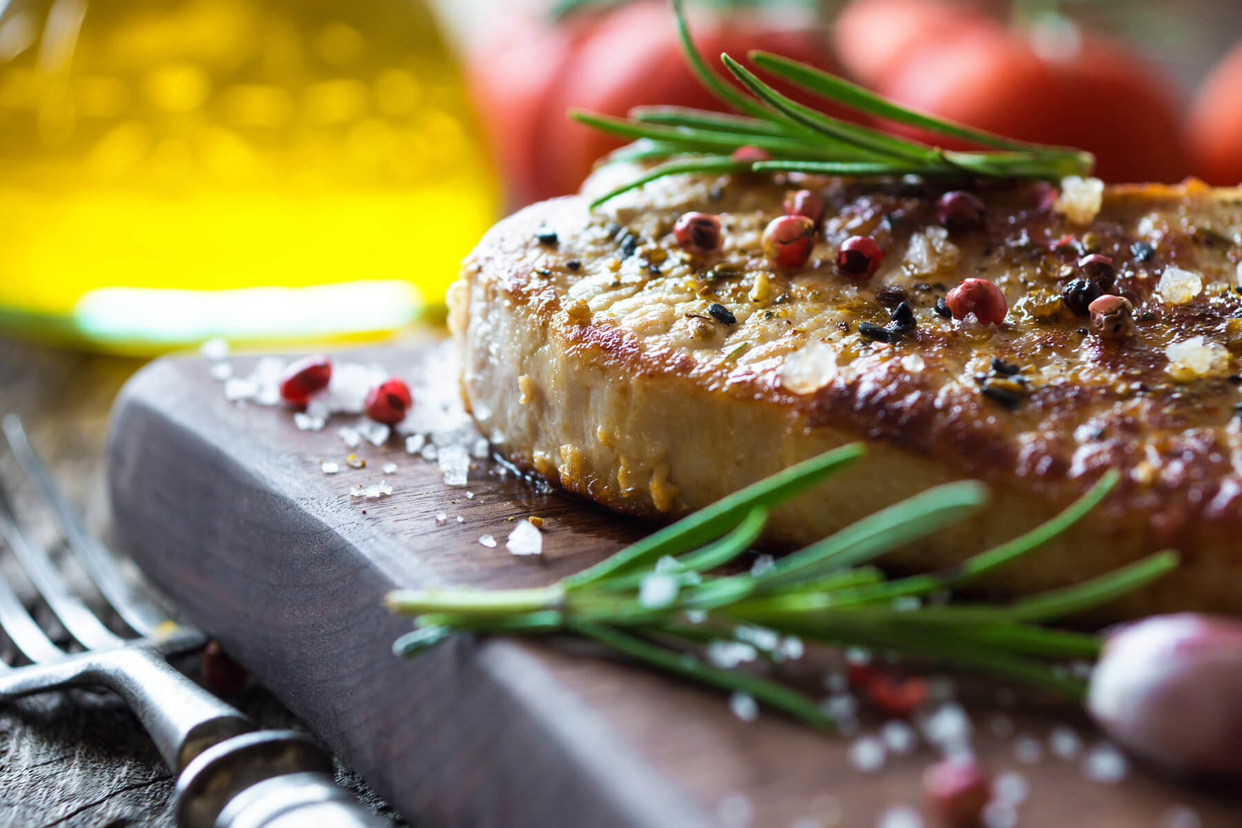 Rosemary and Mustard Pork Chops Recipe and Wine Pairing