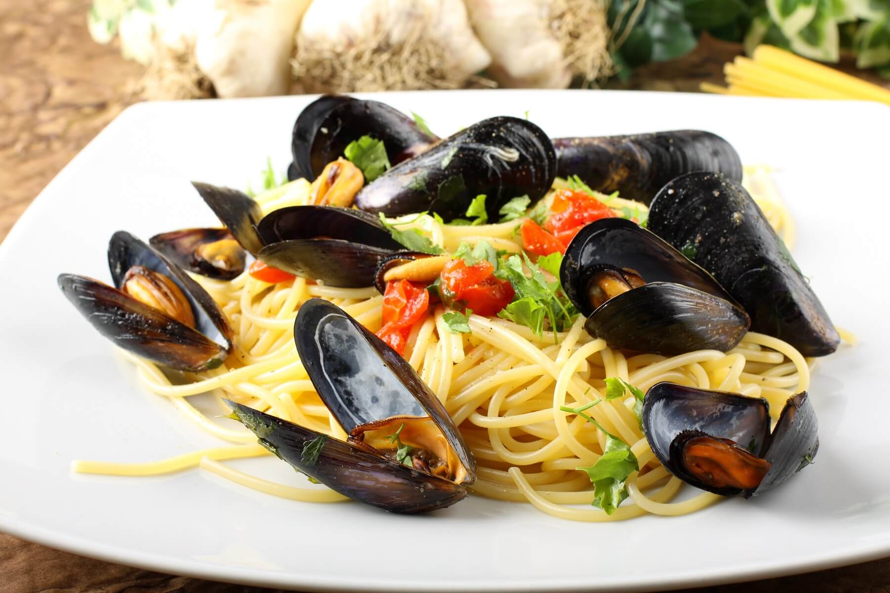 Mussels with Tagliatelle