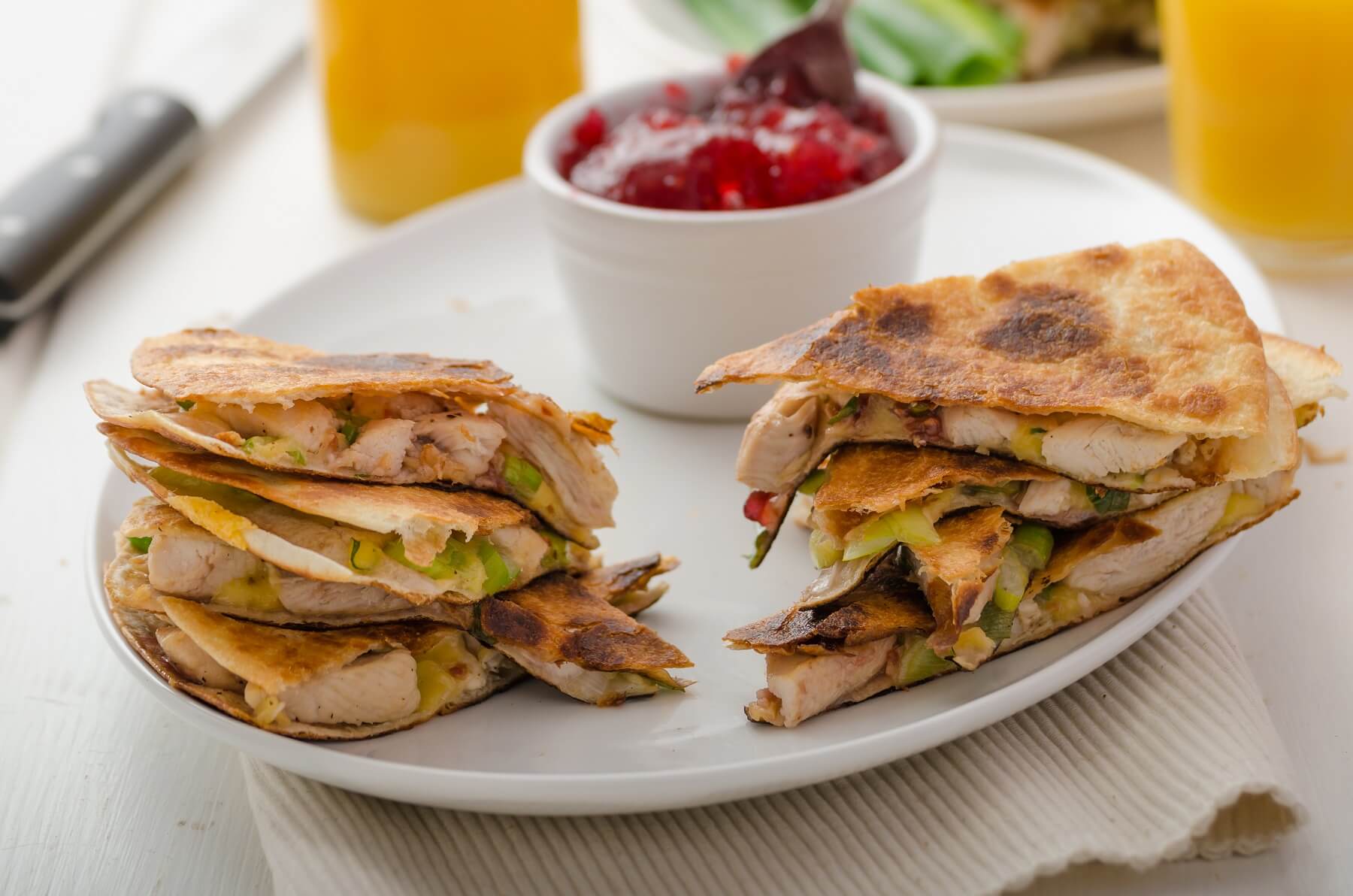 Leftover Turkey and Chorizo Quesadillas Recipe