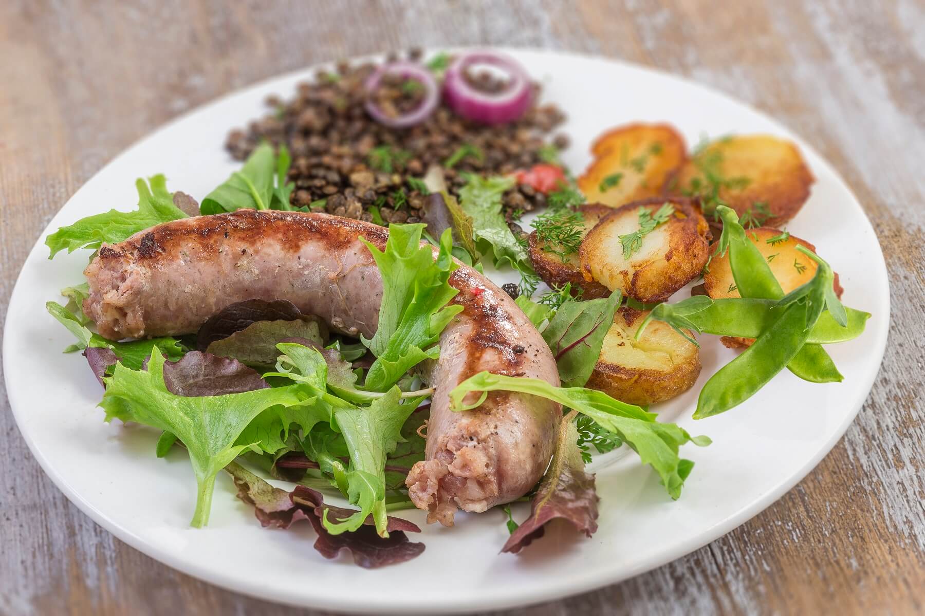 Lentil Salad and Toulouse Sausage Recipe