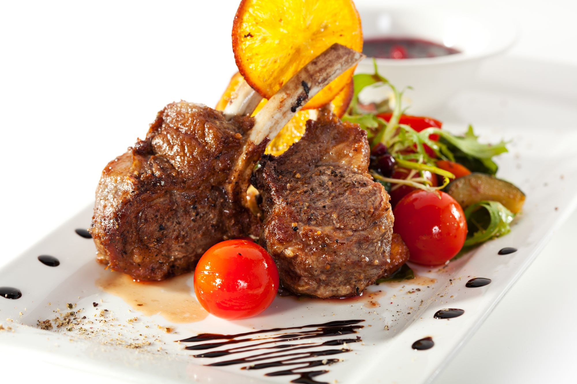 Balsamic Lamb with Zucchini Ribbons
