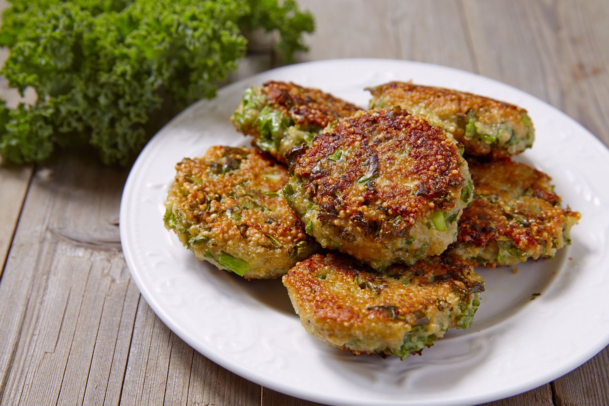 Kale, Pea, and Ricotta Fritters