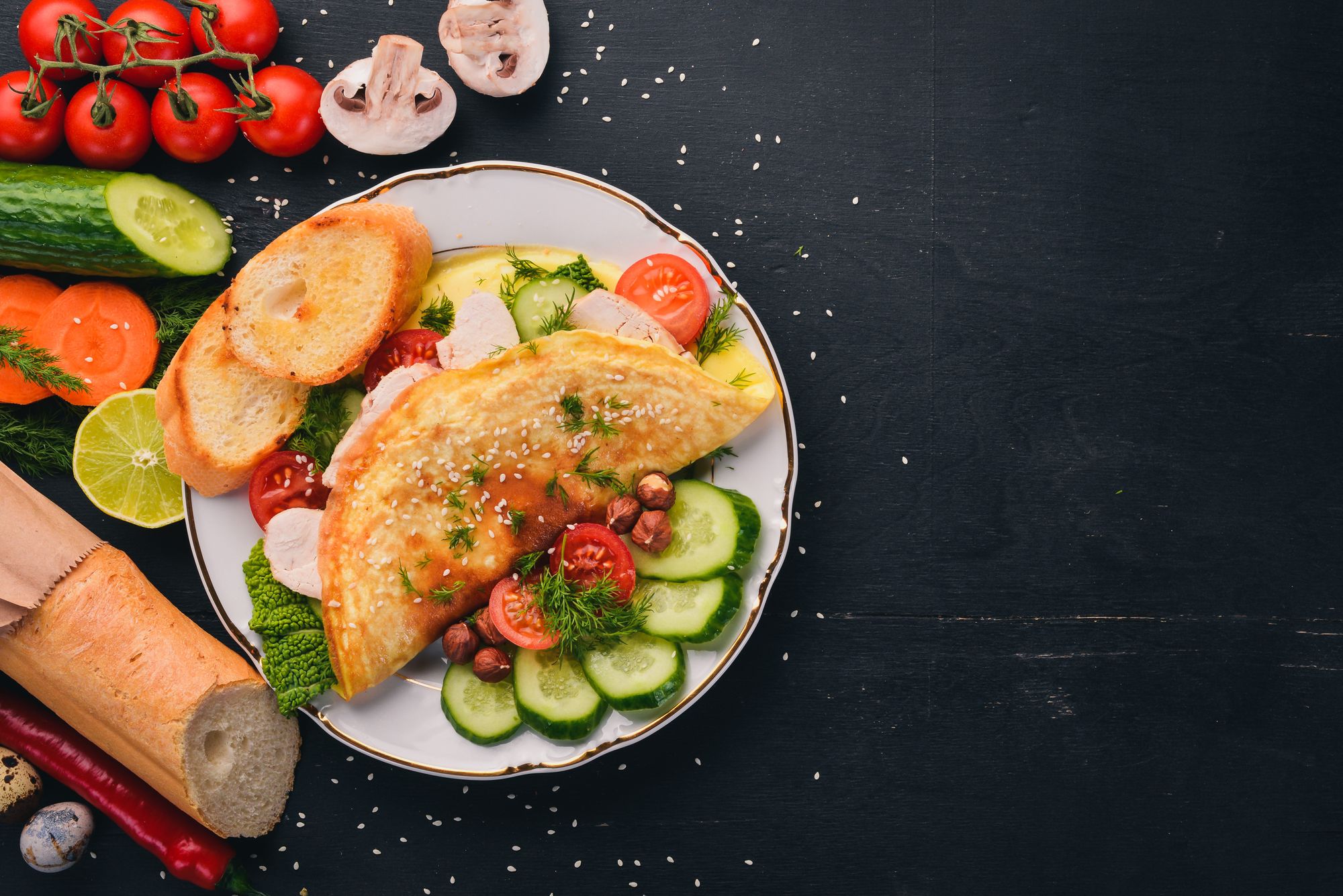 Chicken and Tarragon Omelette