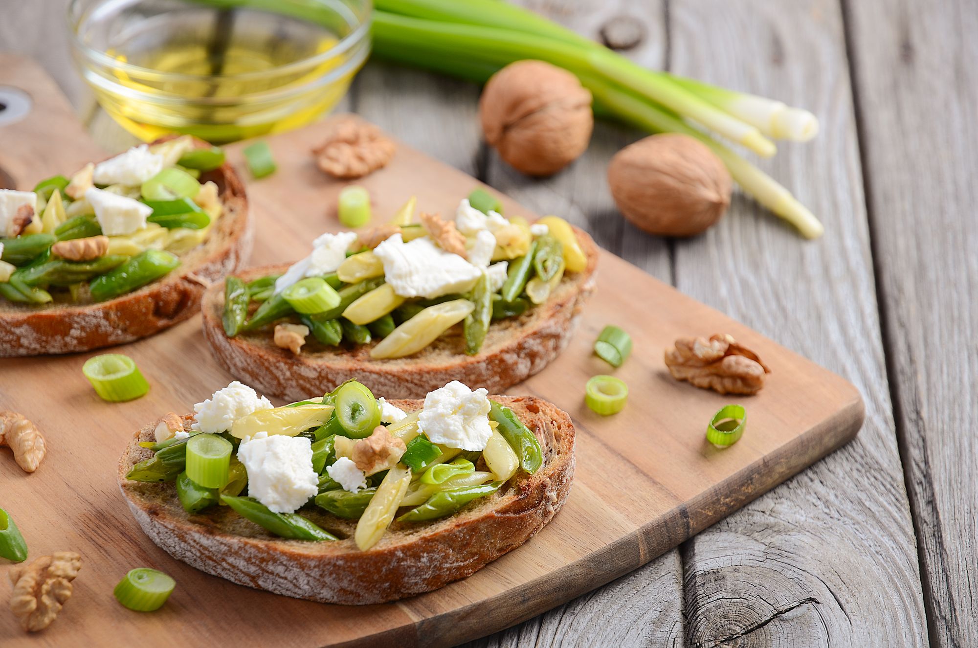 Broad Bean and Goats’ Cheese Bruschetta
