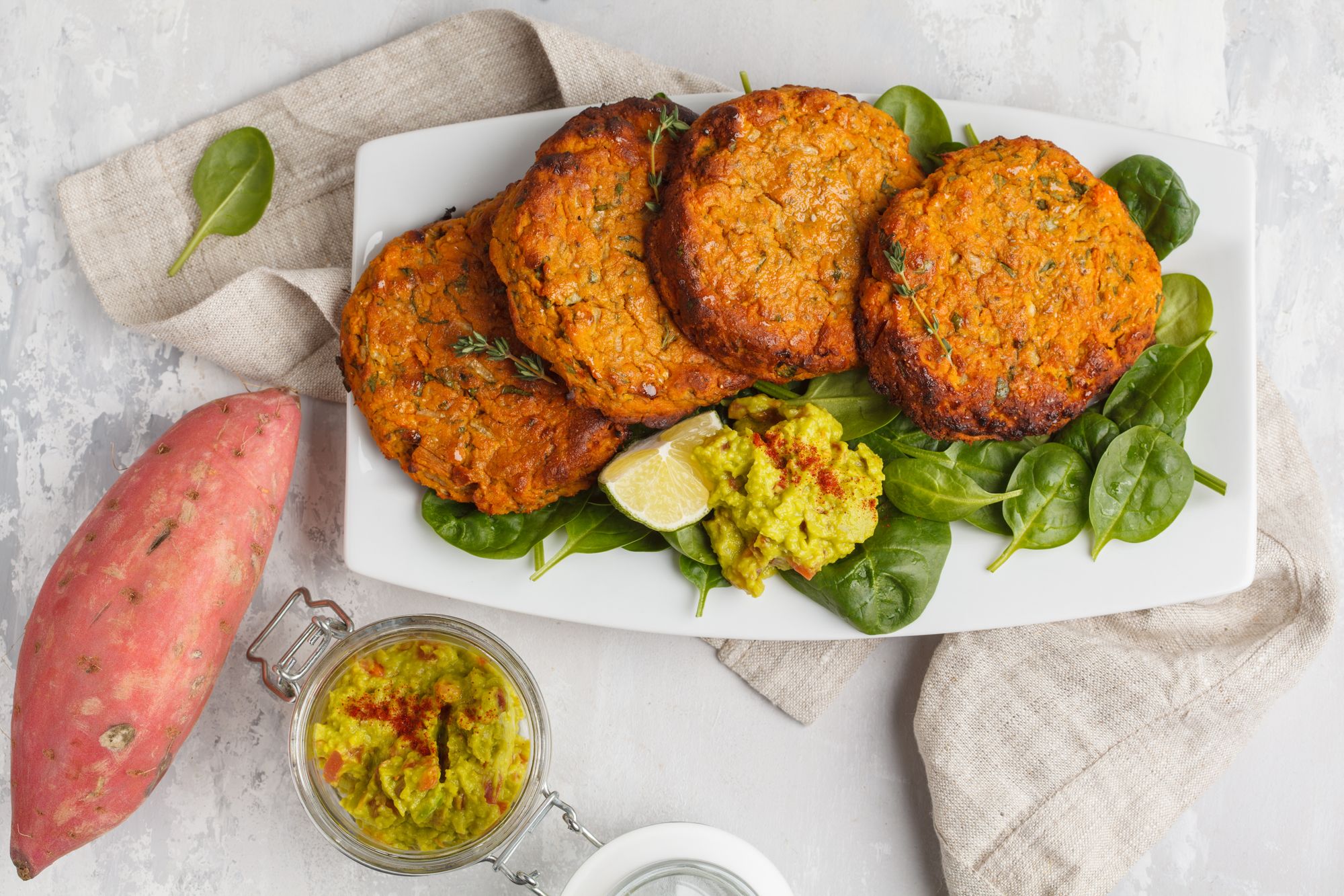 Smoky Sweet Potato and Bean Cakes