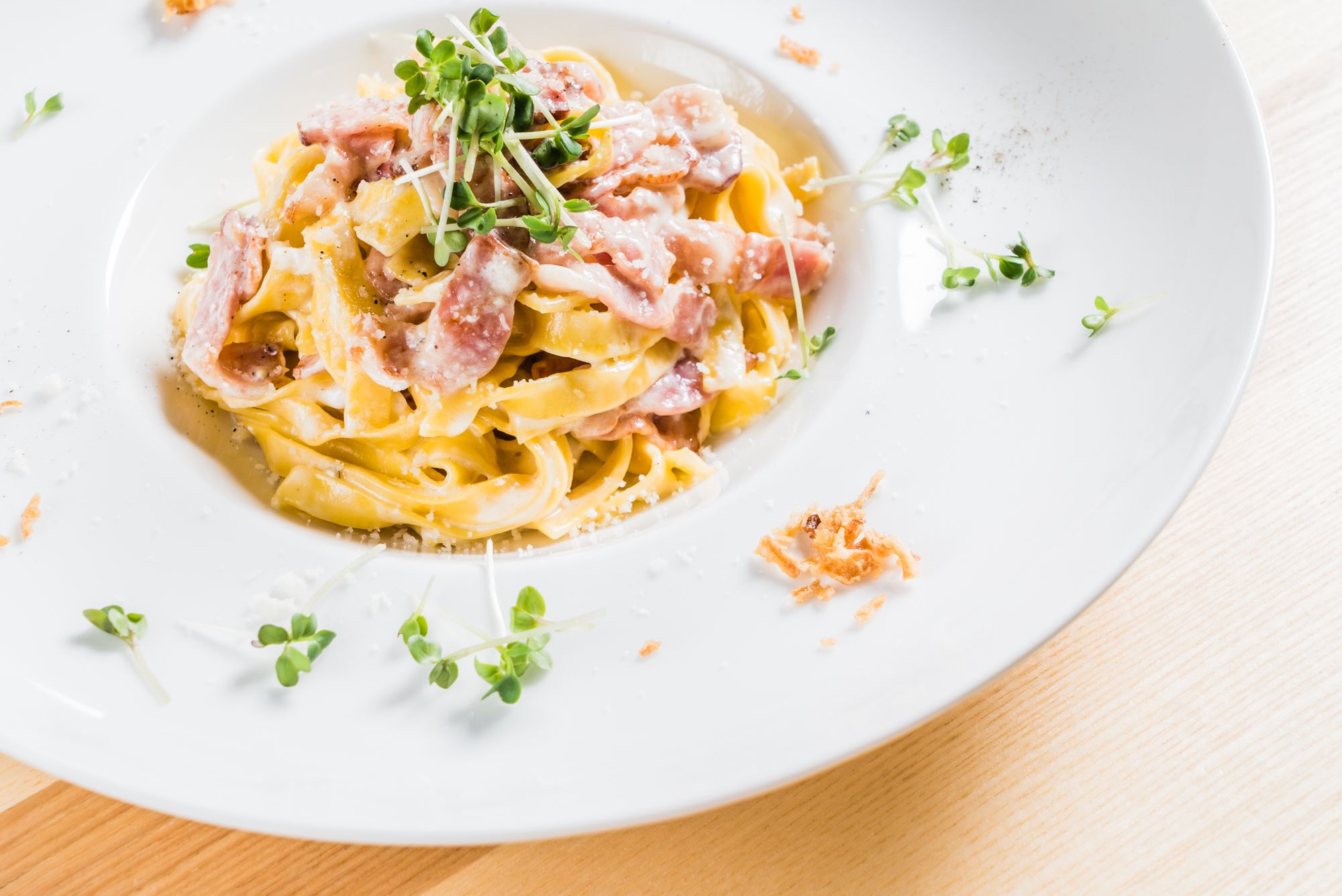 Mushroom and Pancetta Tagliatelle
