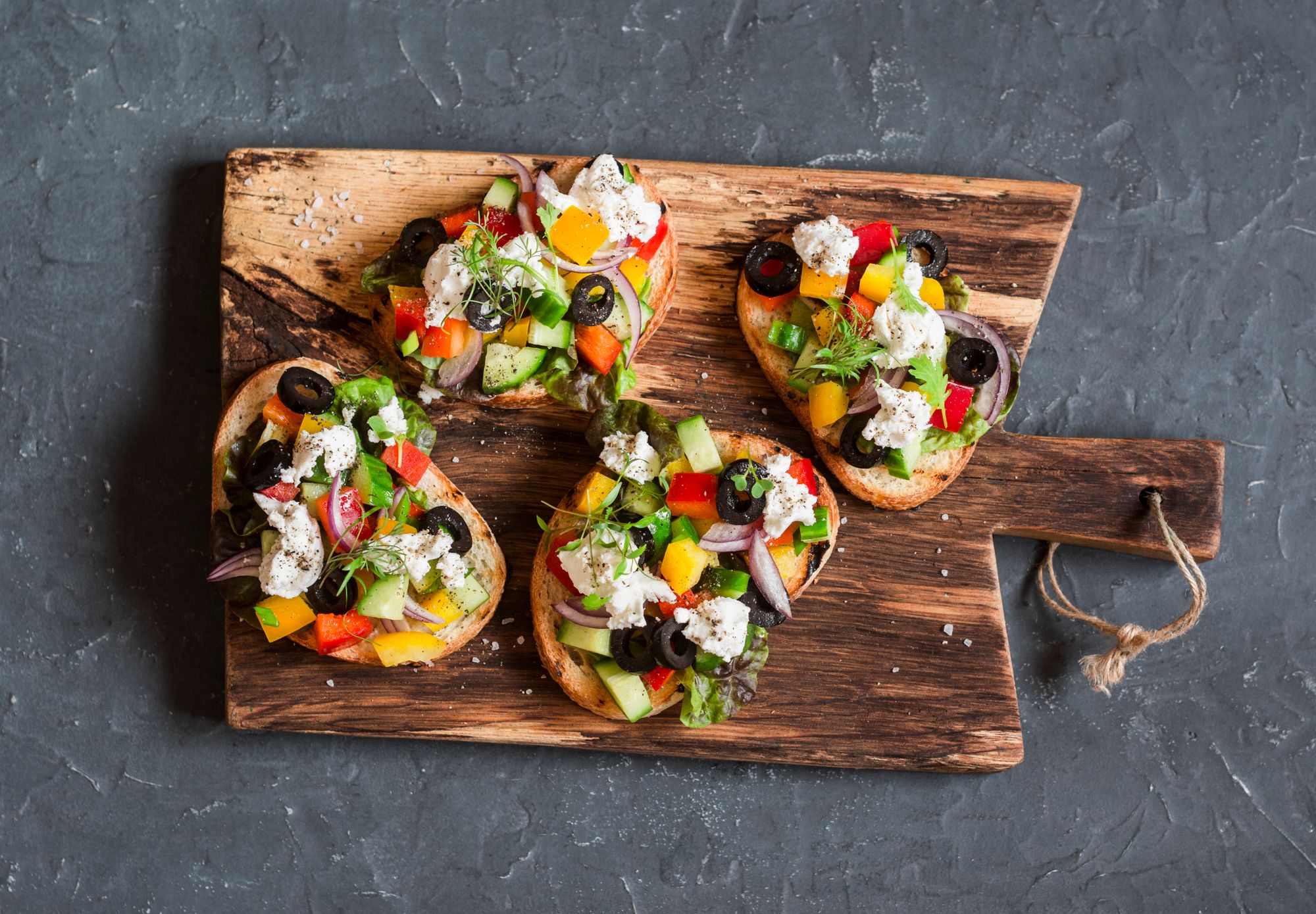 Greek Salad Bruschetta