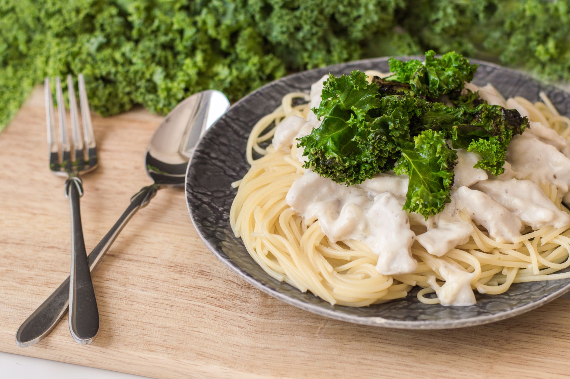 Sardine and Kale Spaghetti