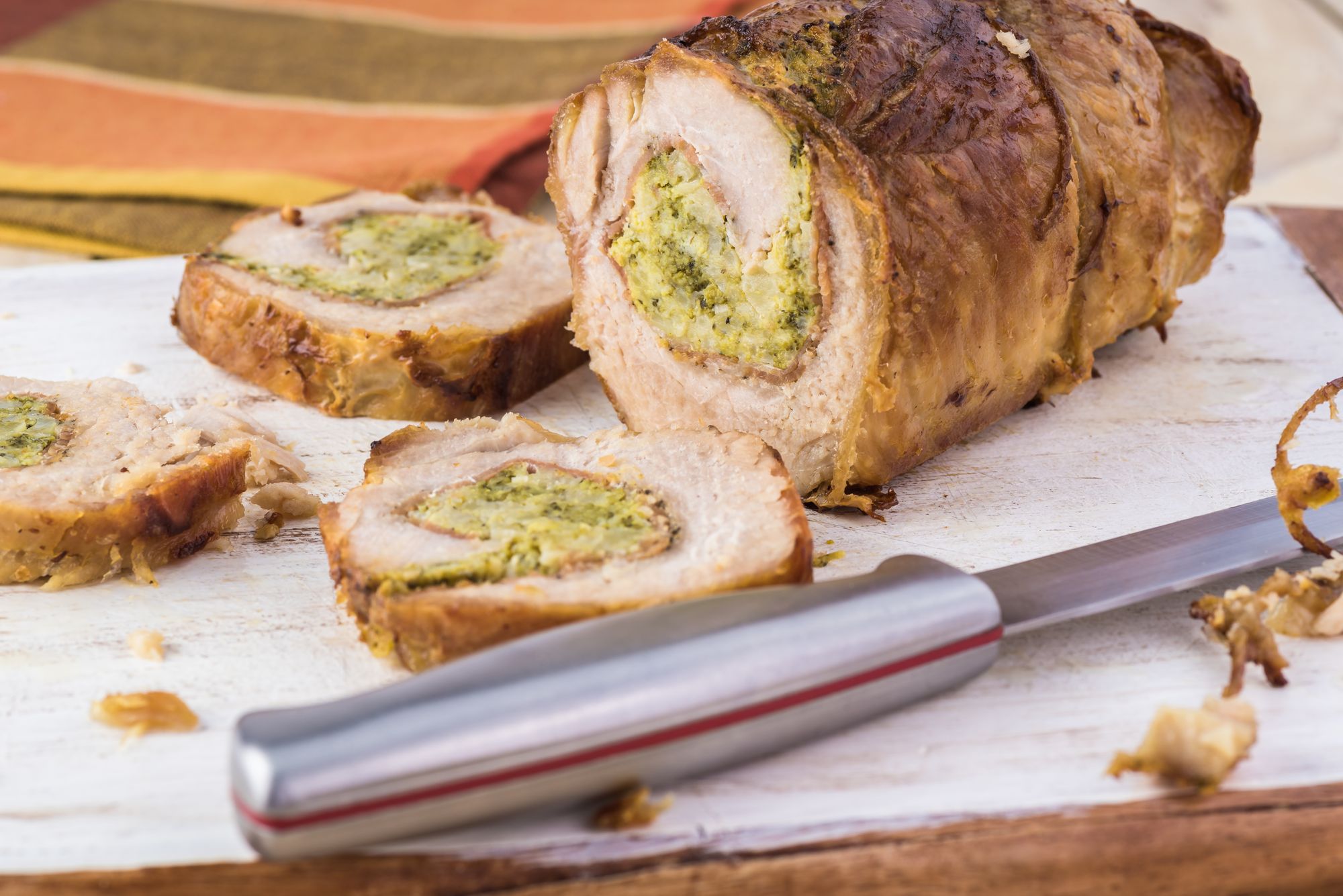 Blue Cheese Stuffed Pork Loin