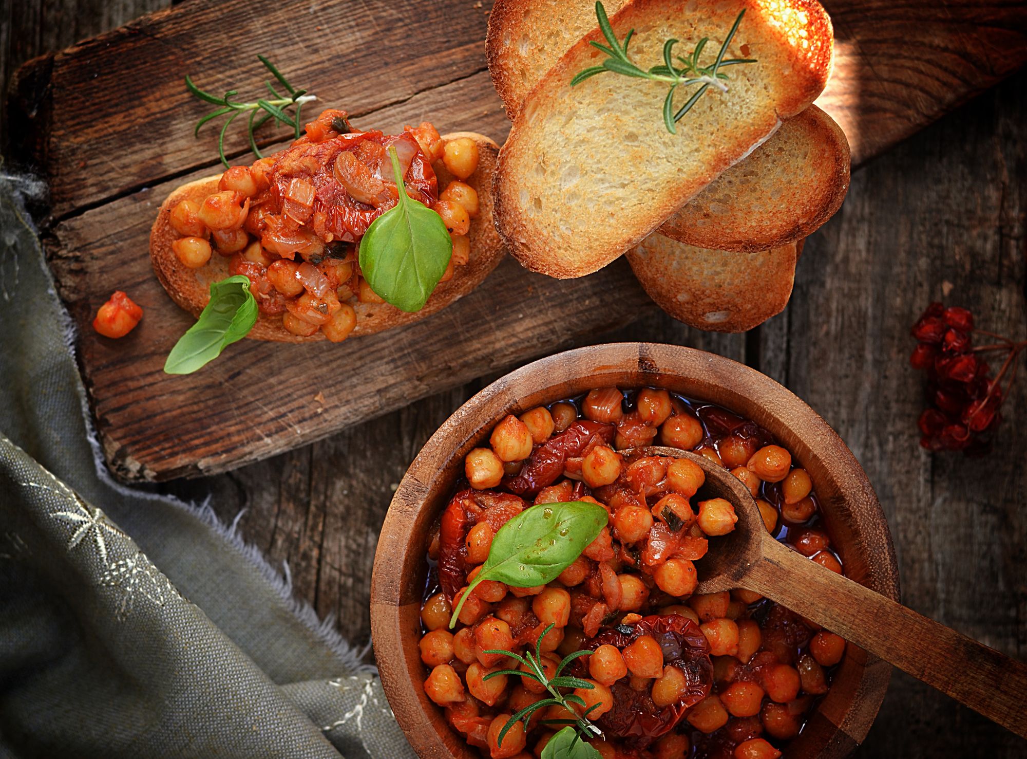 Chorizo & Chickpeas On Toast