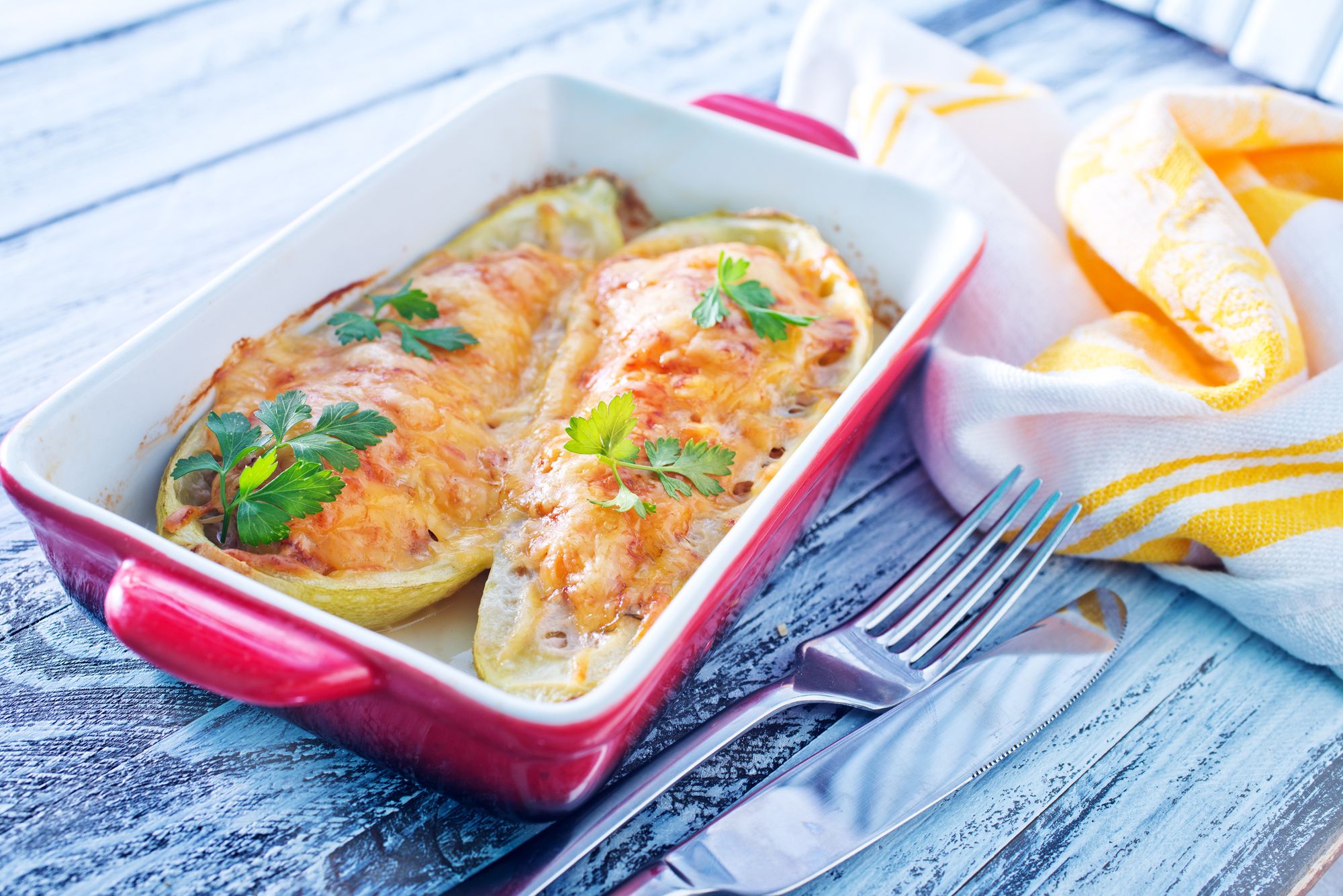 Stuffed Pork with Zucchini/Courgette and Goat’s Cheese