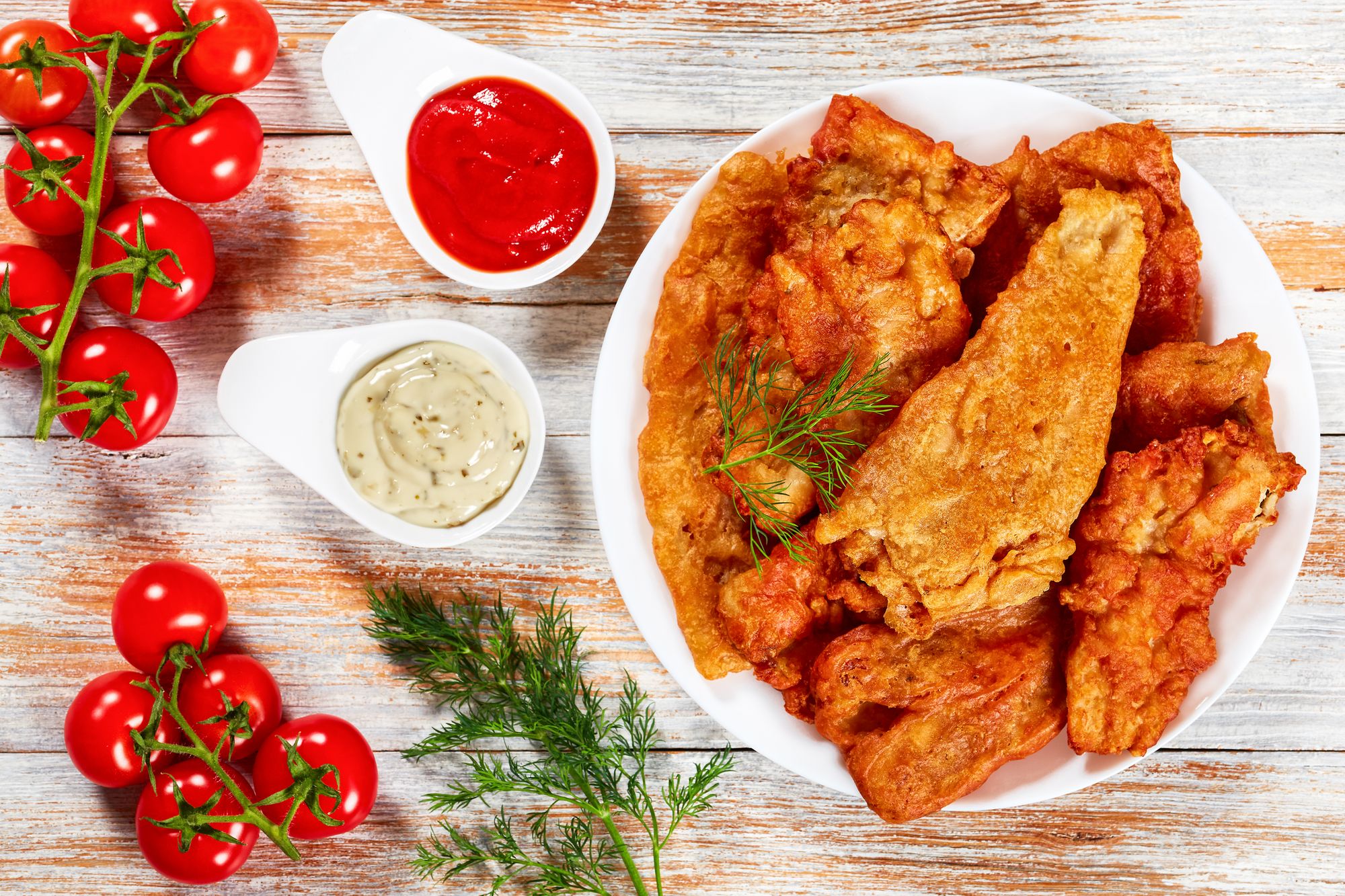 Beer Battered Mackerel with Beet Salad