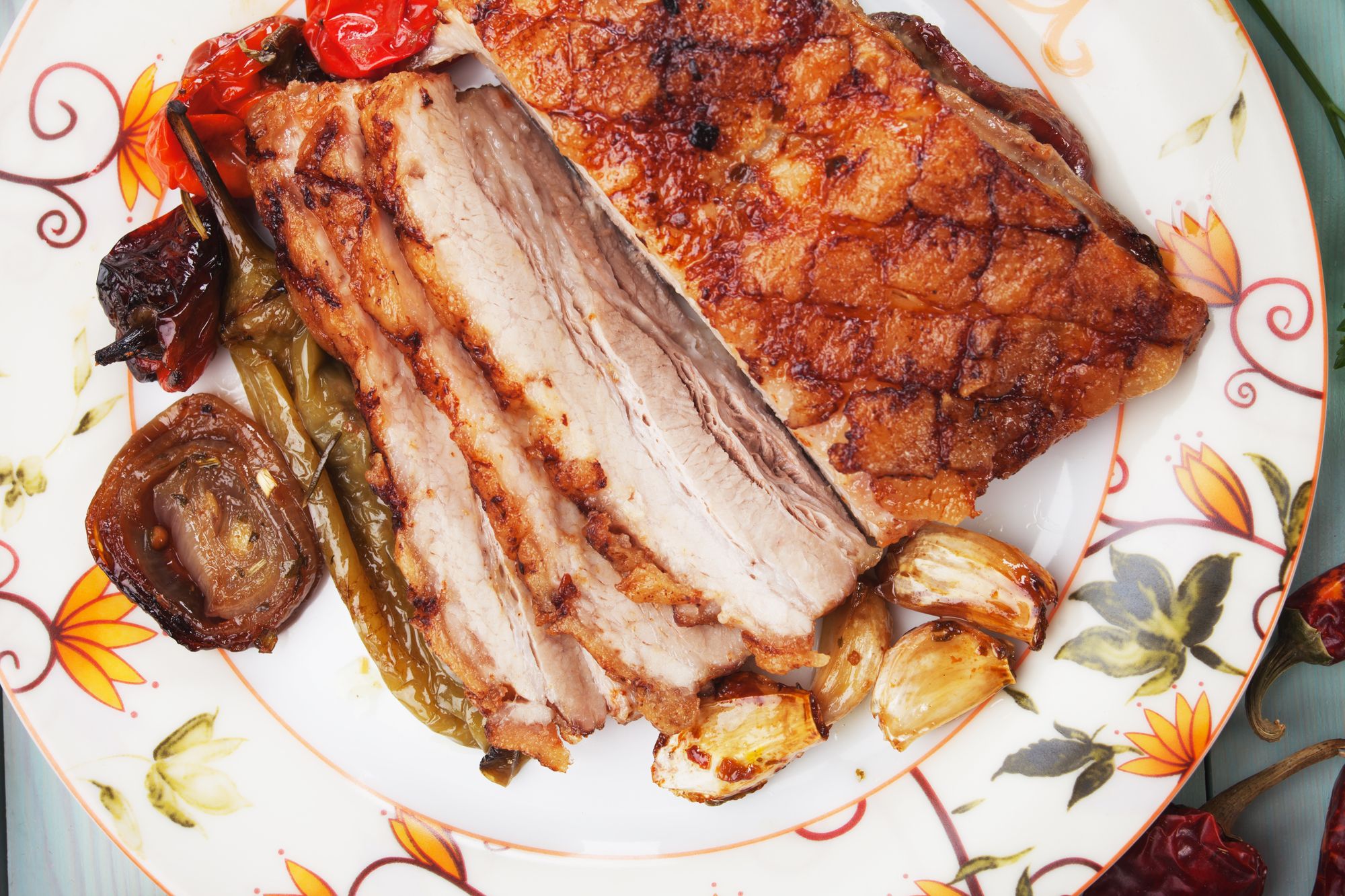 Brined Pork Belly with Provencal Lentils