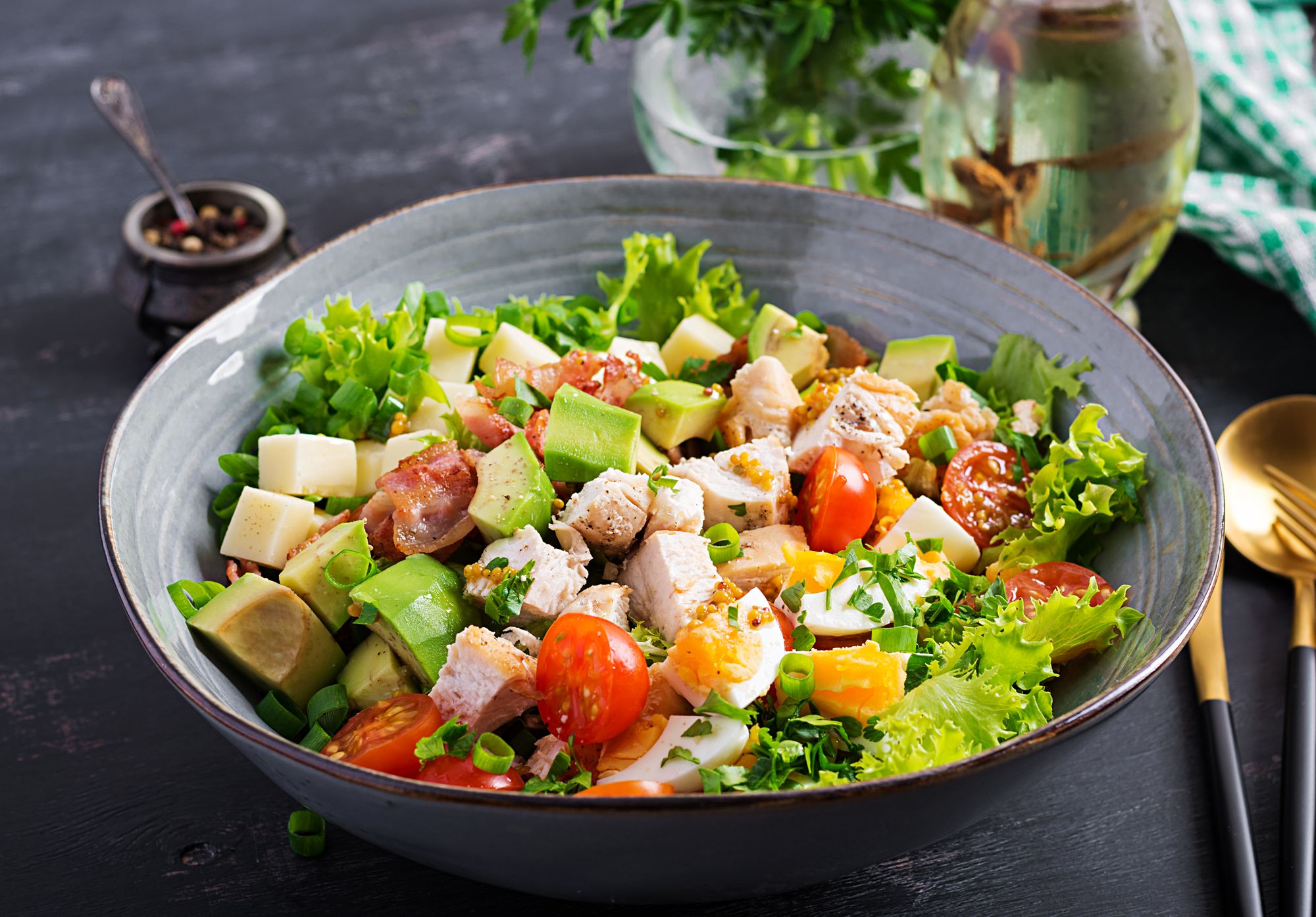 Classic Chicken, Bacon, and Avocado Salad