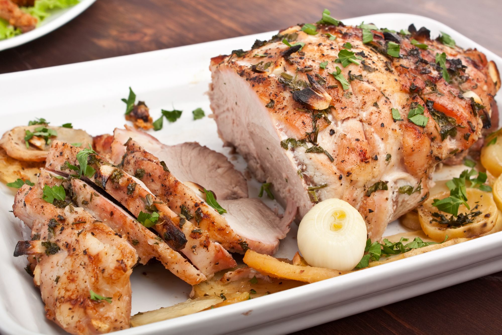 Roast Pork with Spiced Roast Apples