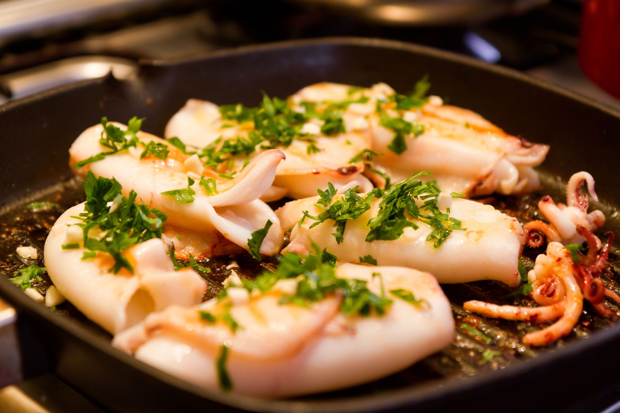 Lemon, Garlic, and Cumin Squid