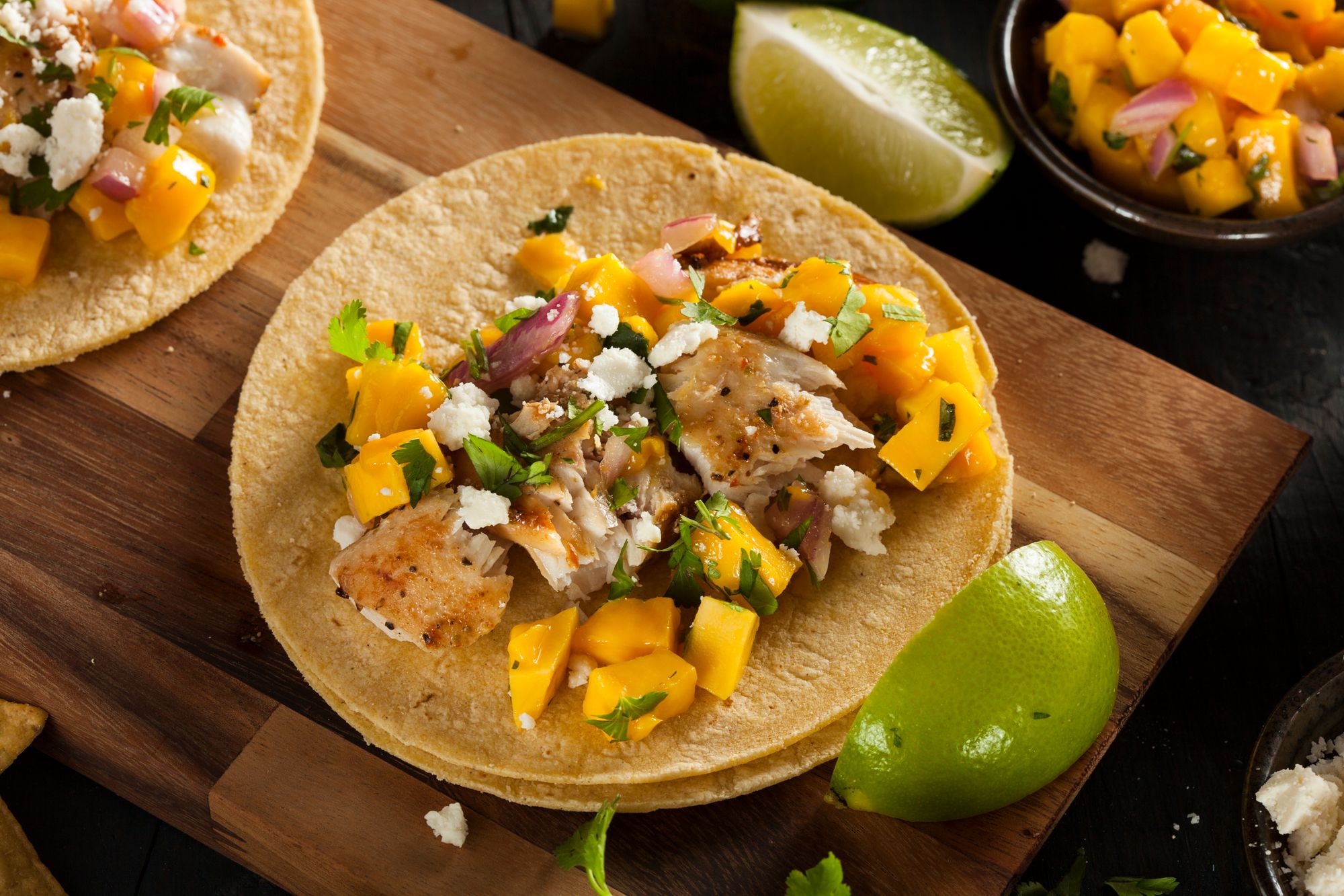 Chicken Kebabs with Mango Salsa