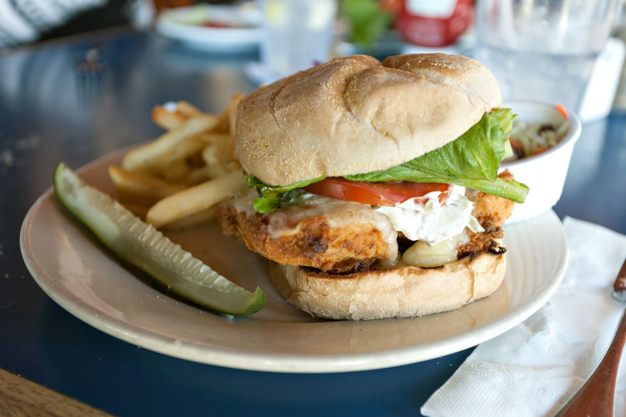 Curried Cod Burger